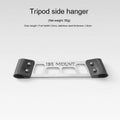 Large foldable aluminium camping drying rack with multiple hooks, set up outdoors.