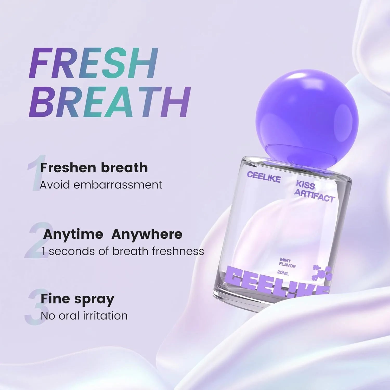 20ml probiotics oral spray bottle with hydrating properties for body care