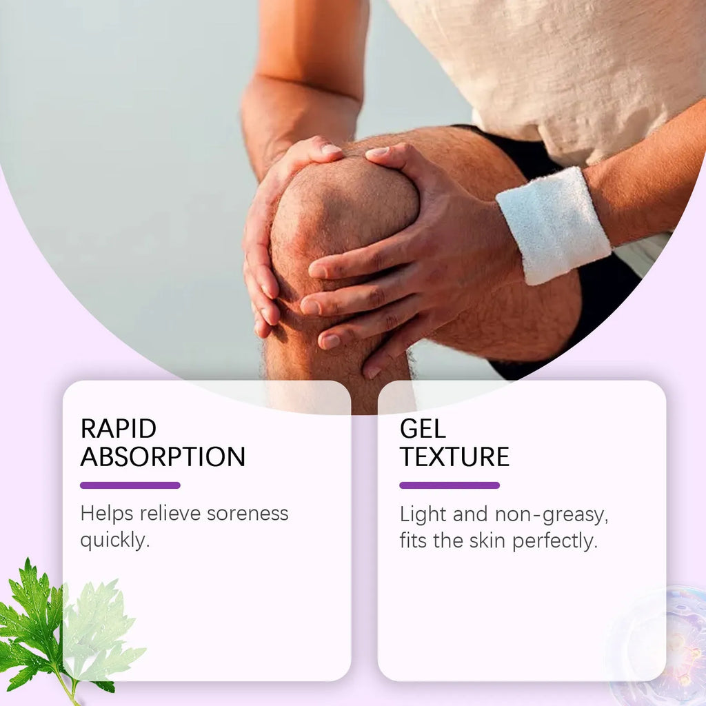 100g container of body massage gel for joint and knee care on a plain background.