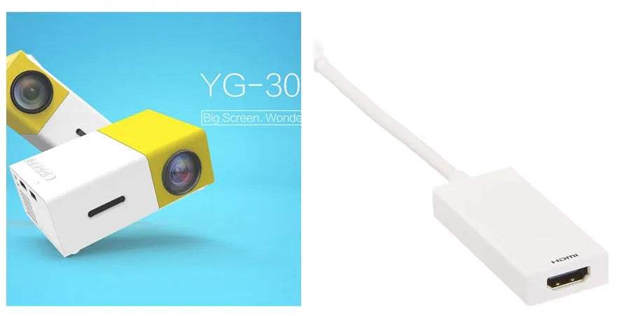 HD 1080P mini digital projector with black finish, front projection, and compact design for home cinema use.