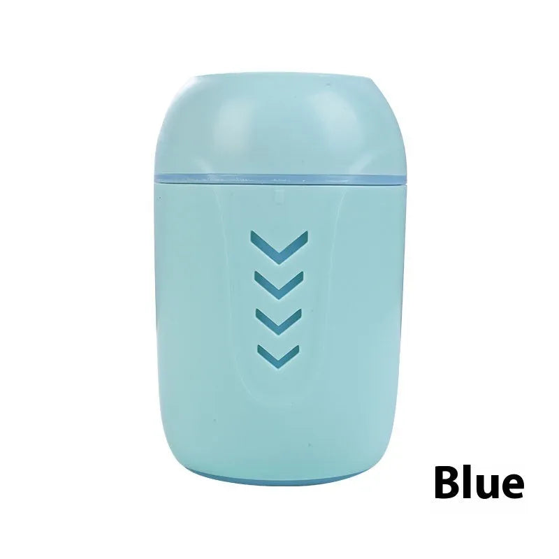 Round portable air purifier in blue, pink or white for car, office and home use