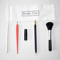 Scrape painting art tools set with healing pens, brushes, photo frames and creative supplies for texture painting projects