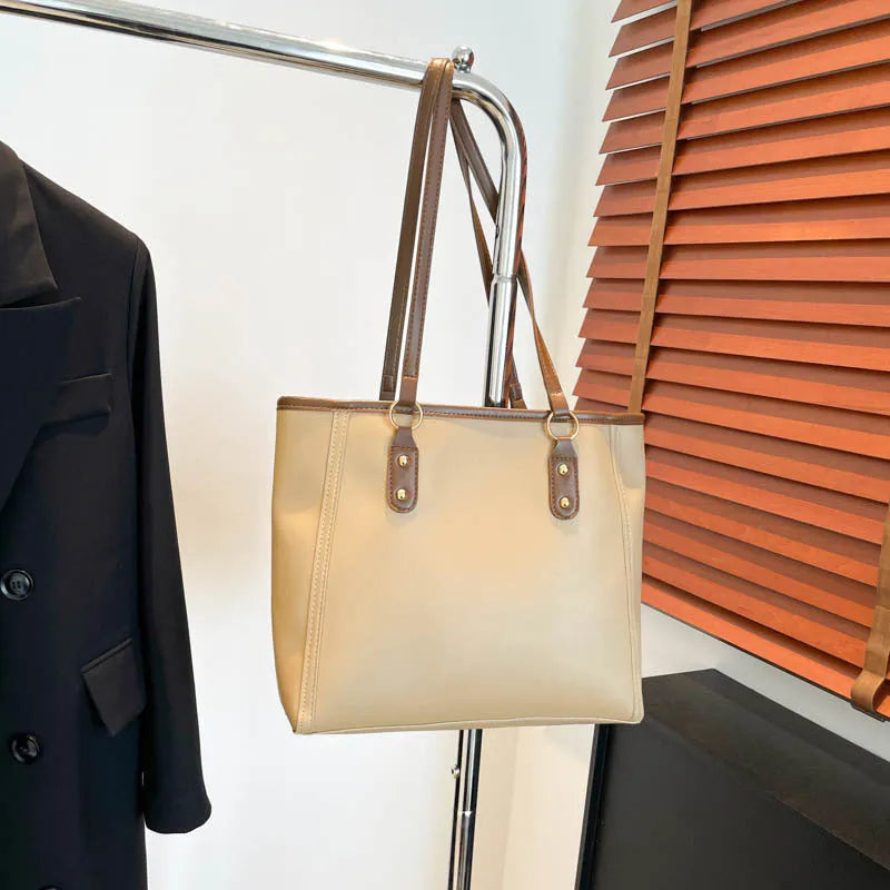 Korean style horizontal square underarm bag in soft PU material with sandwich pocket design