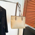 Korean style horizontal square underarm bag in soft PU material with sandwich pocket design