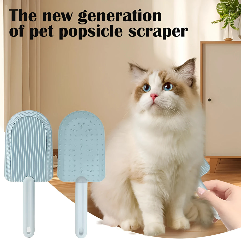 Soft silicone pet hair brush in green, foldable design for portable grooming