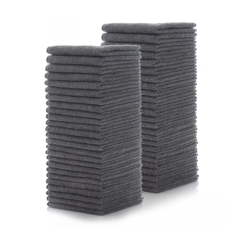 Grey 25cm by 25cm microfibre kitchen cleaning cloth for oil-resistant pot and bowl cleaning