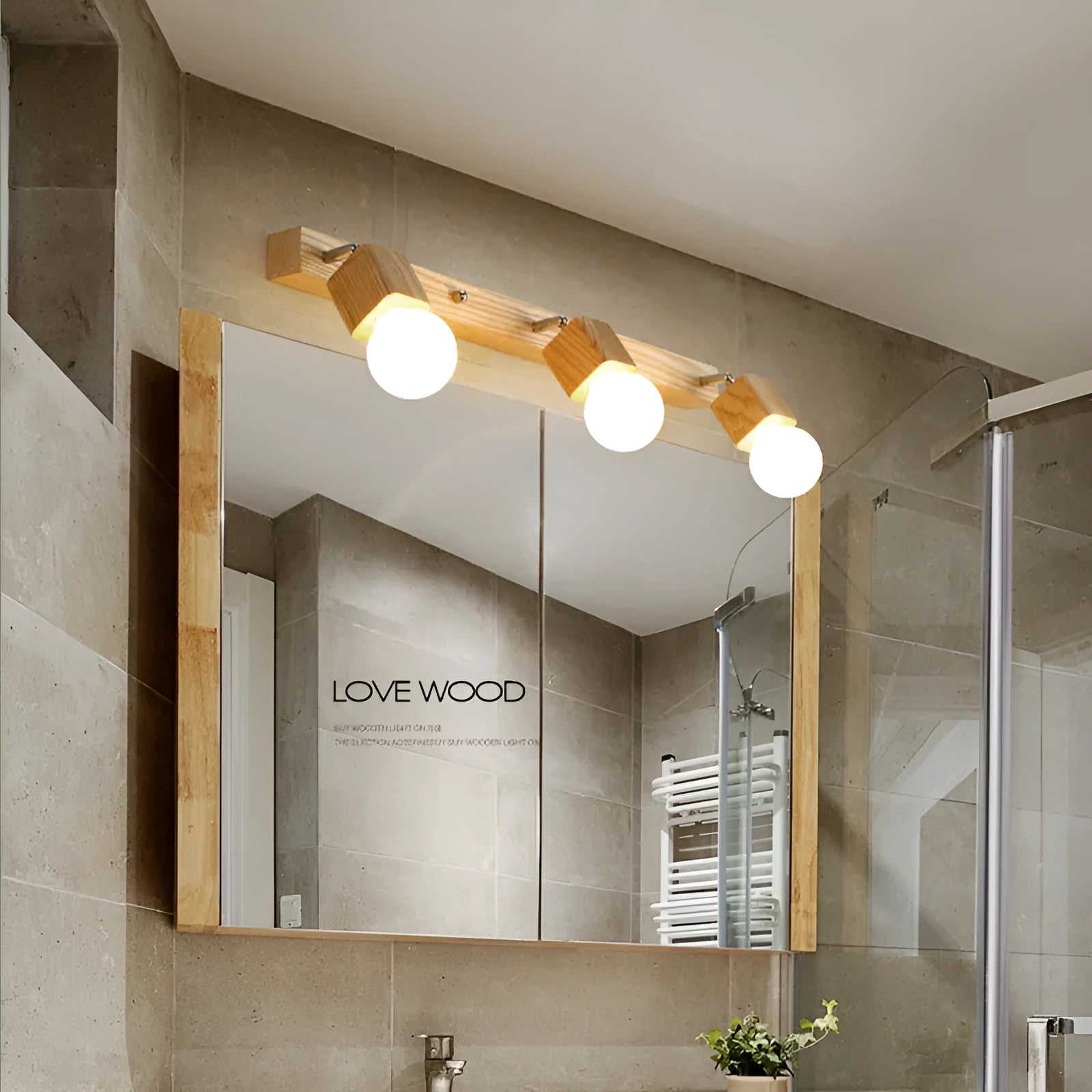 24cm mirror cabinet LED wall lamp with warm white light option for bedroom