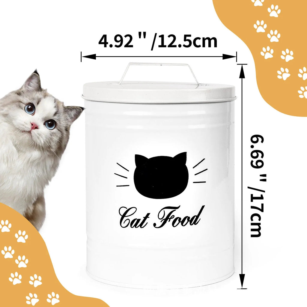 Round iron sheet storage can in black or white with moisture-proof design and 301-500ml capacity for household use