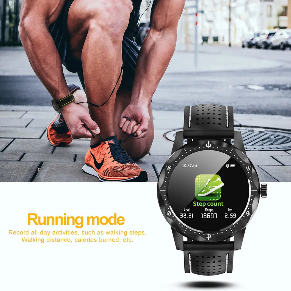 COLMI SKY1 smart watch in red, white and yellow with colour display