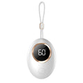 USB rechargeable hand warmer power bank with digital display in six colour options