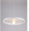 Aluminium alloy chandelier in black finish, 50cm diameter, for coffee shop or bar ceiling mounting