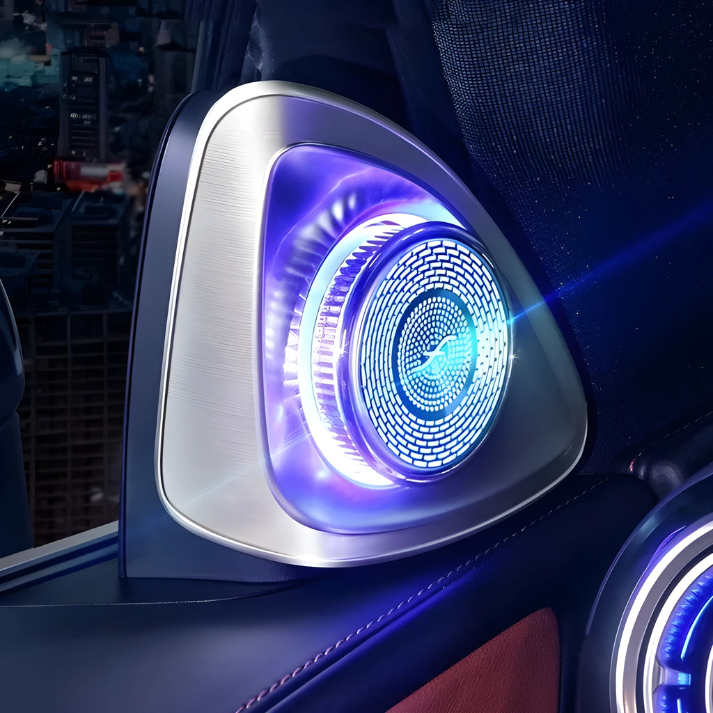 Mercedes-Benz GLC X254 Burmester replacement speaker pair with rotating tweeter.
