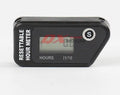 Black waterproof digital timer with LCD display for motorcycle and boat maintenance