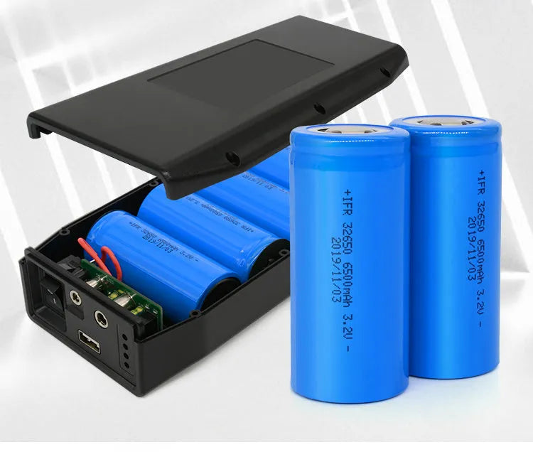 12V lithium iron phosphate battery LF4100 measuring 168x89.2x43mm with 76.8Wh capacity