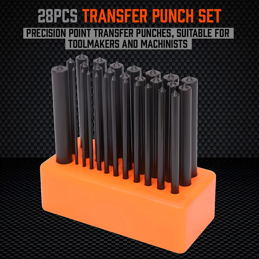 Household portable metal punch head punch needle tool in orange colour with alloy plastic construction