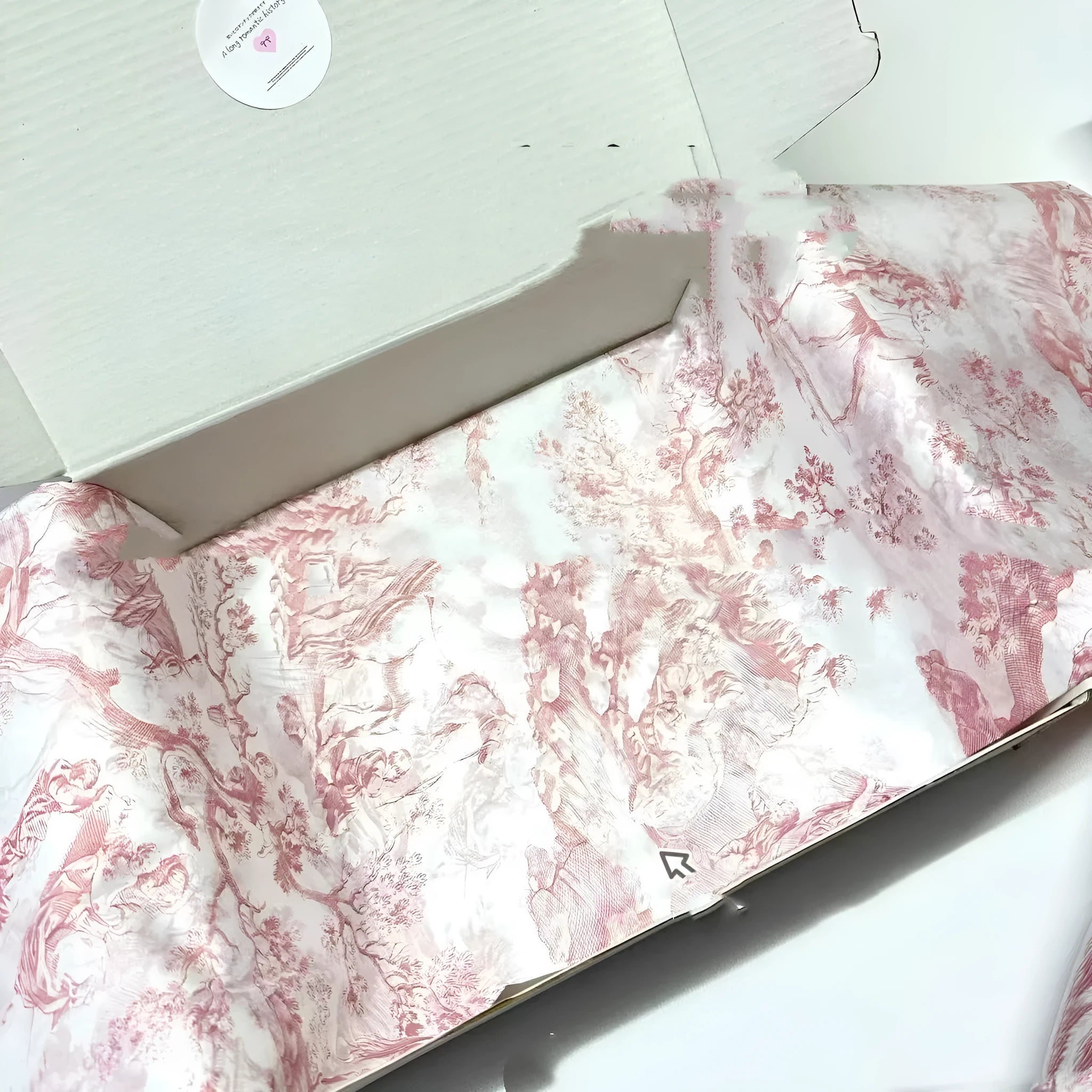 French Mg tissue paper sheet measuring 50x70cm in retro pink purple colour