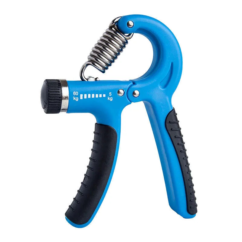 Adjustable counting gripper hand strengthener with PP body and TPR handles, black and red colour, 5-60kg resistance