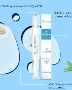Soft Breath Care Pet Toothbrush Pen with 3ml dental gel for dogs and cats