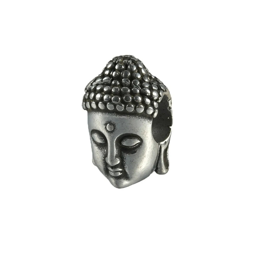 Stainless steel hollow skull Buddha earrings with geometric design in electroplated colours