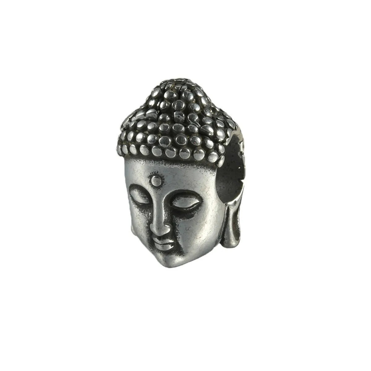 Stainless steel hollow skull Buddha earrings with geometric design in electroplated colours