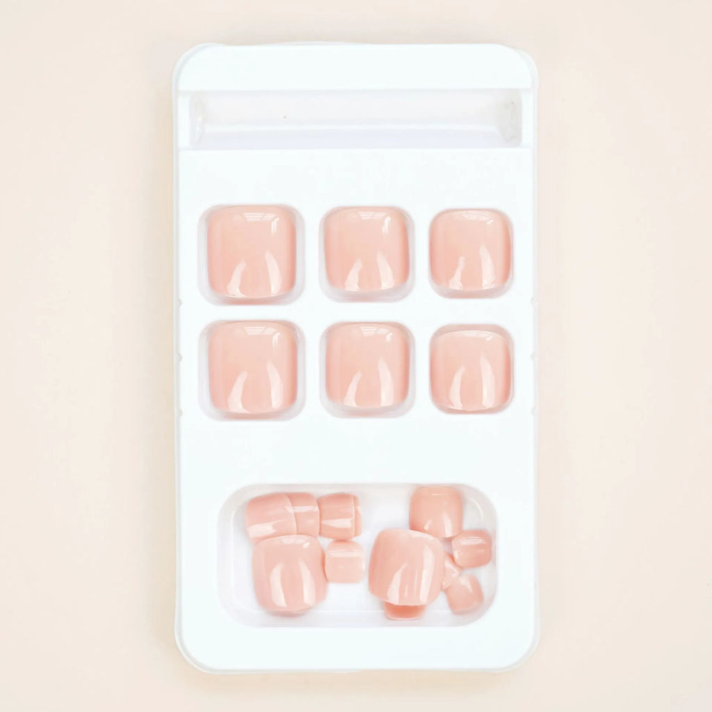 Skin colour J-52 toe nail stickers finished product with glue adhesive for application