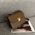 Women's niche texture one-shoulder underarm small square bag in PU leather, horizontal shape, black colour