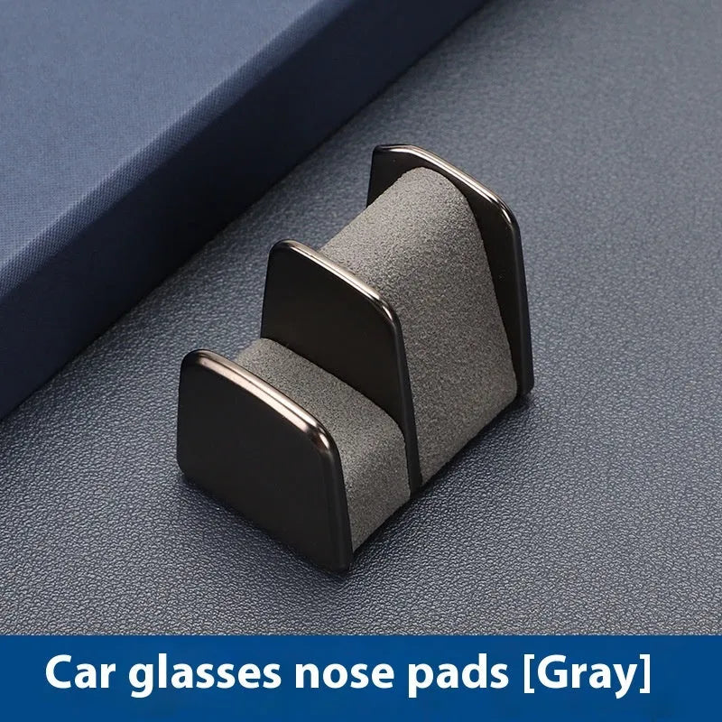 Zinc alloy leather car dashboard glasses clip for sunglasses storage