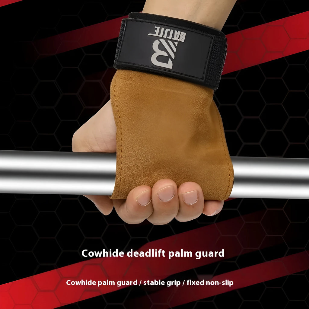 Brown fitness wrist protectors for pull-up bar and horizontal push training
