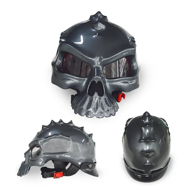 Skull helmet double-sided change design ABS material bright black matte black Honda gray red sizes M L XL