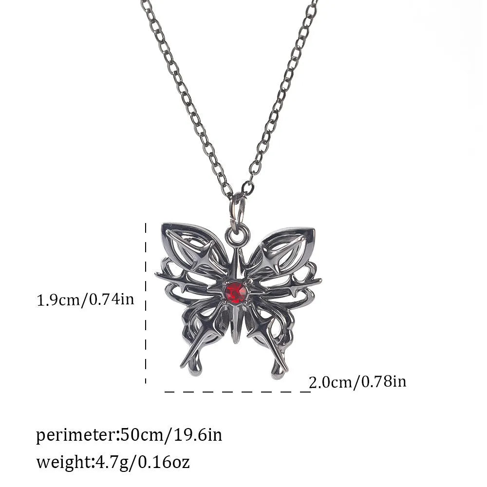 Halloween necklace with bat and spider pendants in electroplated zinc alloy on regular chain