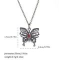 Halloween necklace with bat and spider pendants in electroplated zinc alloy on regular chain