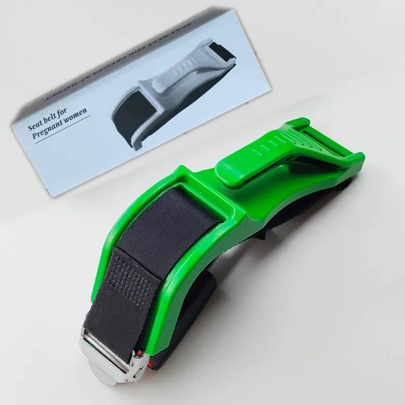 Black ABS polyester metal safety buckle for pregnant women's seat belt anti-strangulation car accessory