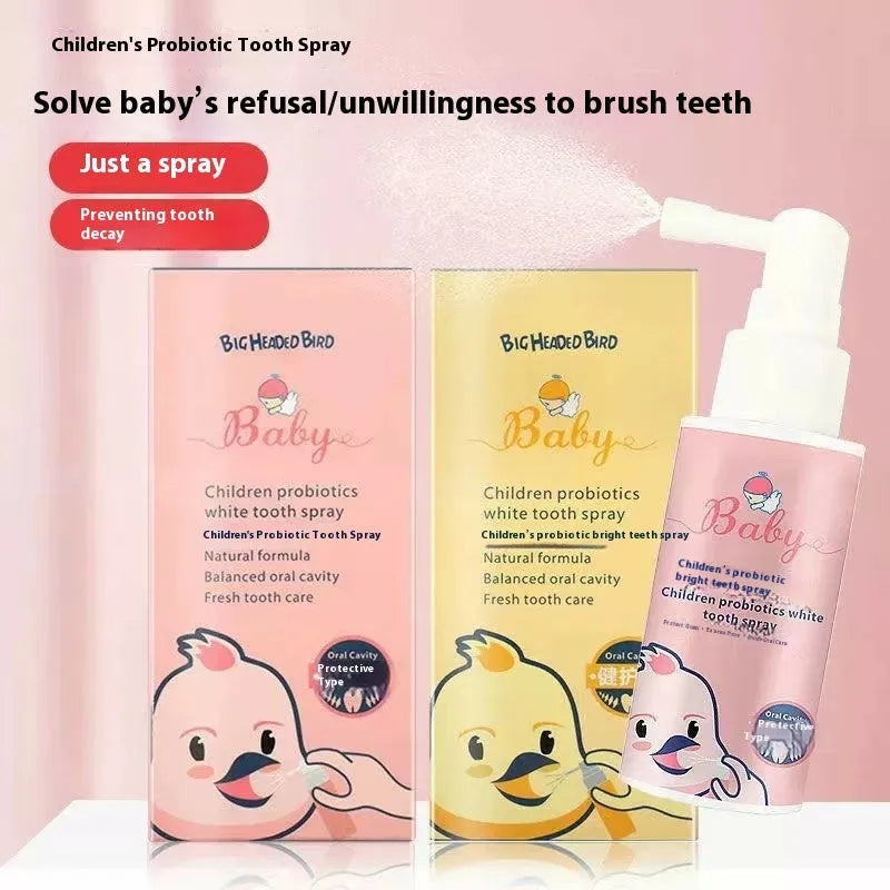 Children's probiotics white teeth cleaning spray bottle, 40ml anticavity oral spray