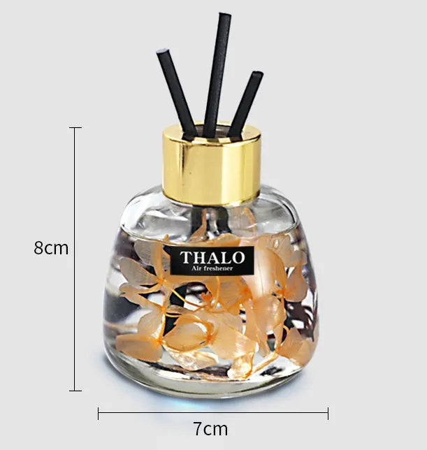 Glass bottle car perfume ornament with loose incense in six scent options