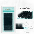 Soft velvet false eyelashes on a card, showing artificial fibre construction and available in multiple lengths.