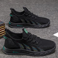 Summer mesh surface lightweight fat foot student leisure sneaker in breathable low top design with striped pattern