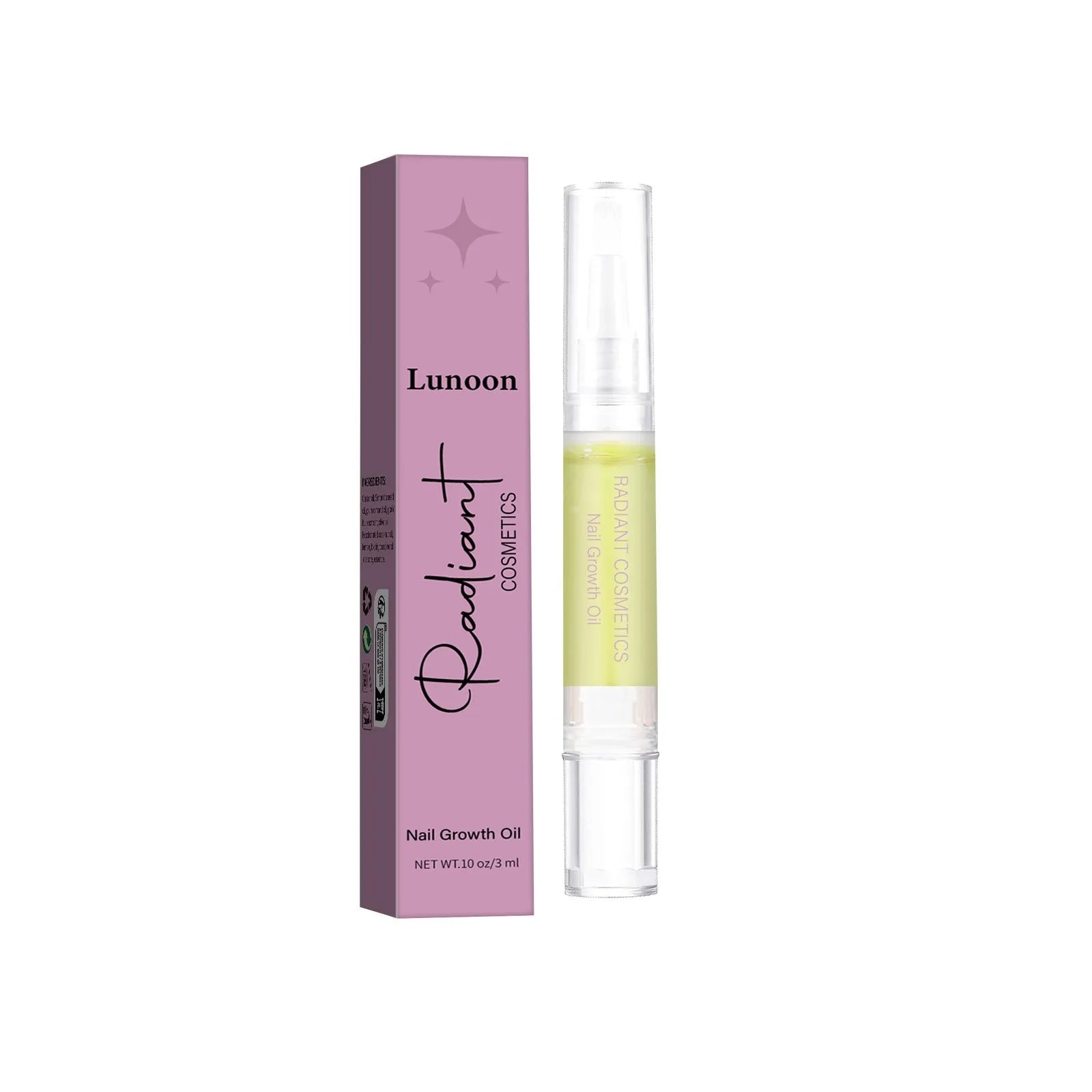 3ml clear nail growth oil bottle for wash-free nail and cuticle treatment