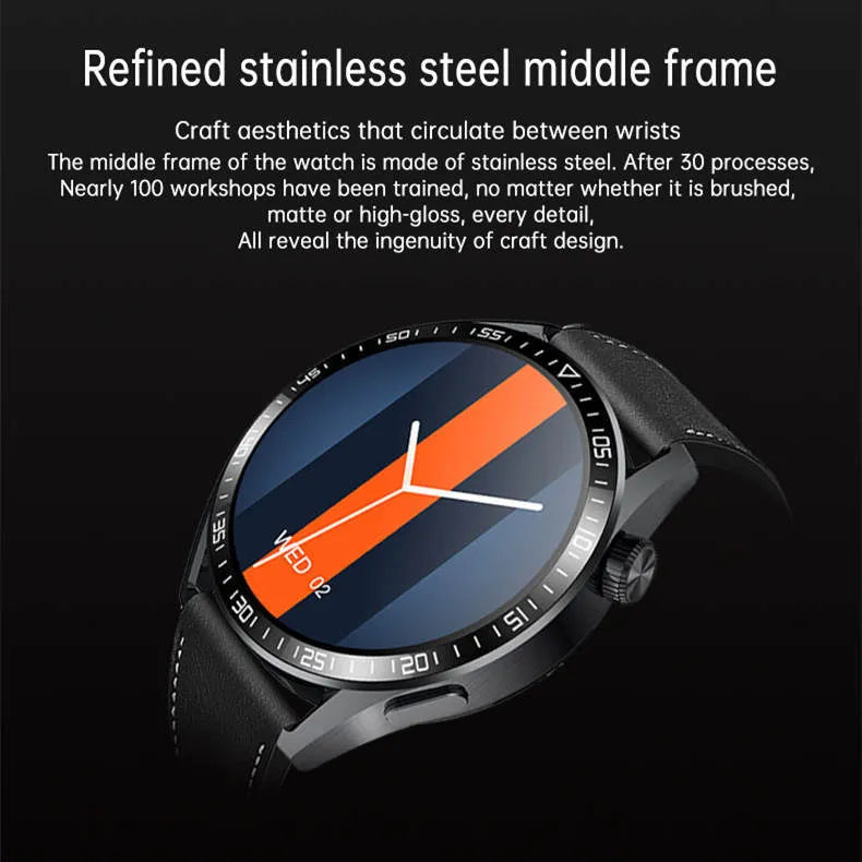 GS3 Max Smart Watch in black or silver with silicone strap on wrist, showing touchscreen display.