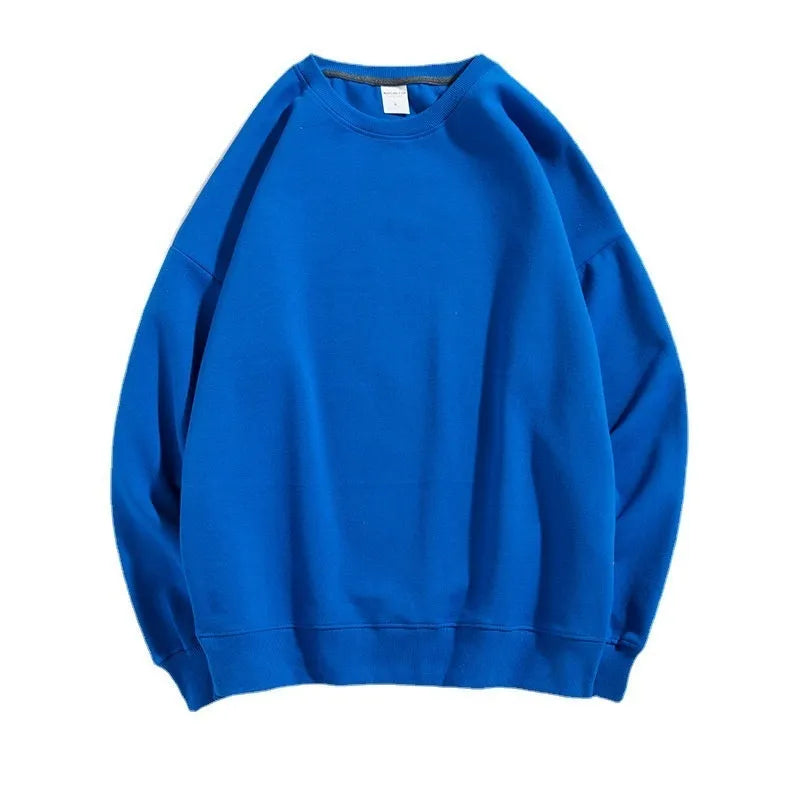Women's cotton off-shoulder sweater in solid colour with loose fit and long sleeves