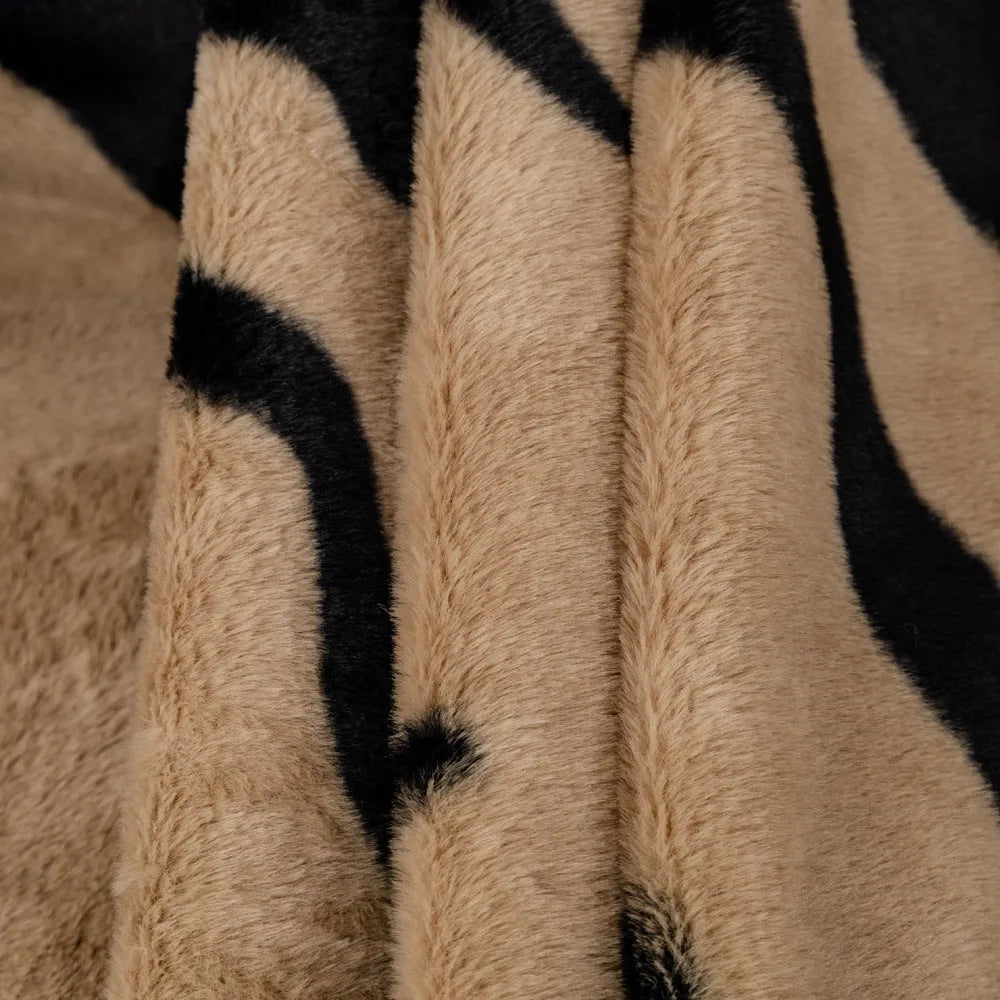 Zebra pattern flannel sofa cover in light luxury style with multiple colour and size options