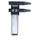 Plastic electronic digital caliper for measuring hole centre distances up to 180mm.