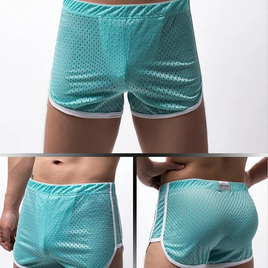 Men's knitted three-point boxers in a cotton nylon blend, shown in a solid colour on a mid-waist fit.