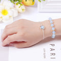 Double-layer strawberry crystal bracelet with lucky beads on copper with electroplated real gold finish