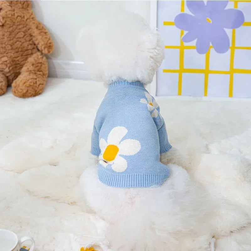 Small dog wearing pink checkerboard polyester autumn winter pet coat
