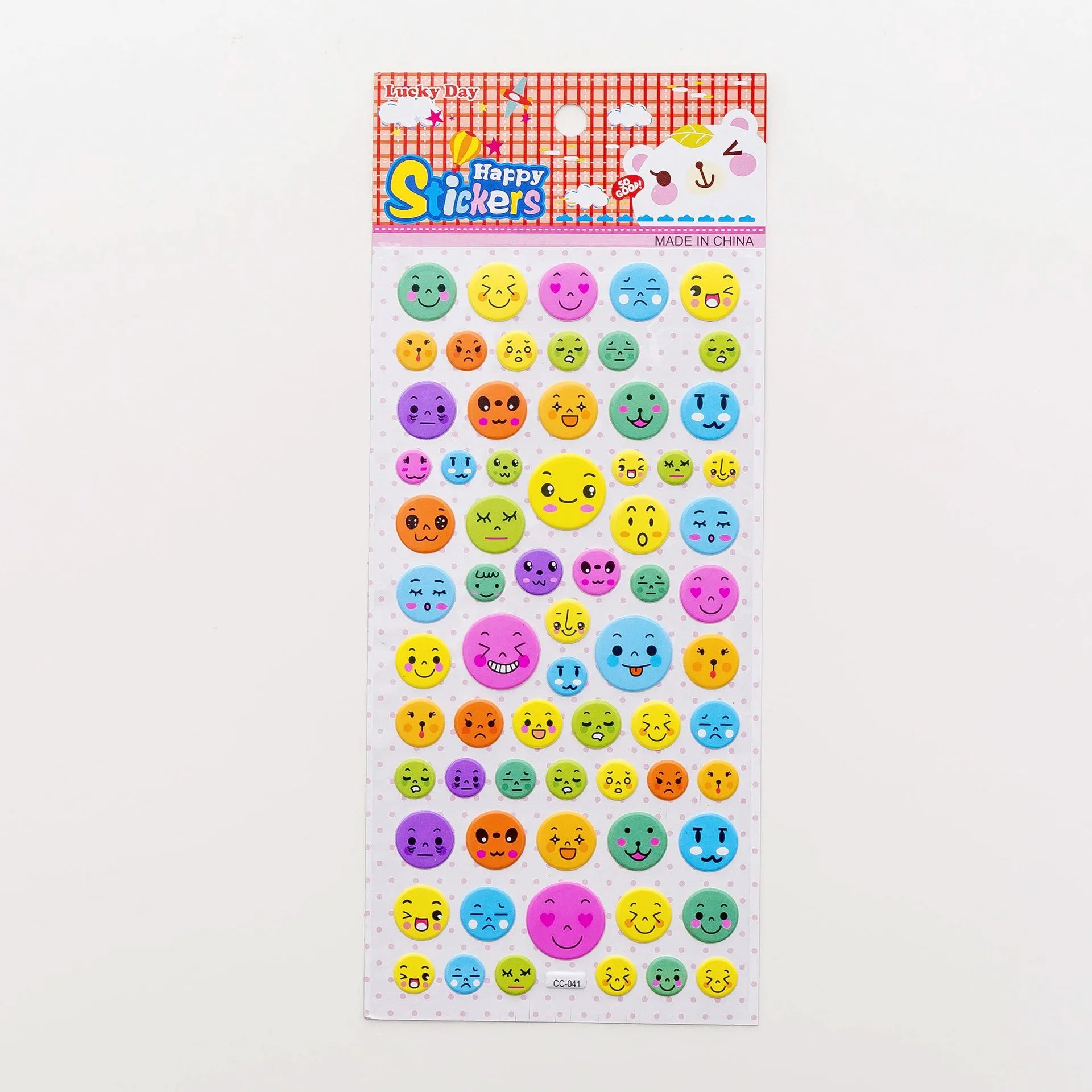 Cartoon three-dimensional bubble sticker hand account decoration sticker with colourful animal and food designs