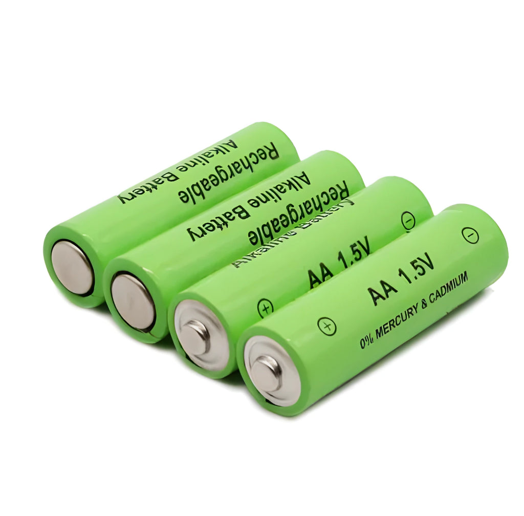 Rechargeable AA alkaline battery with 3000mAh capacity and 1.5V voltage