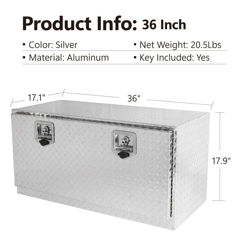 Black aluminium alloy 26-inch rolling toolbox with T Casting Box design