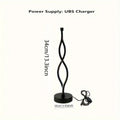 Black creative desk lamp with aluminium base and touch dimming controls.