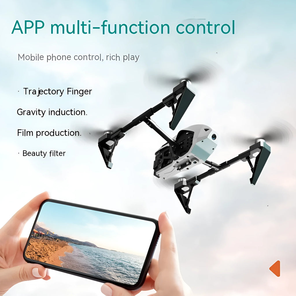Full Set Alloy KS66 UAV outdoor aerial drone with camera, white or black body, optical flow positioning