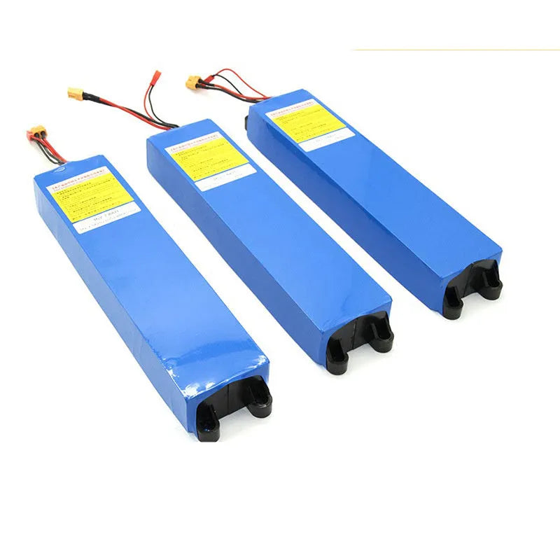 36V lithium battery pack for electric scooters with capacity options of 6.6Ah, 7.8Ah, and 10.4Ah